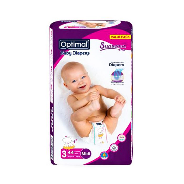 BABY DIAPER (3) MIDI (49KG)value pack44 pcs Grato Bambino Kids Shop